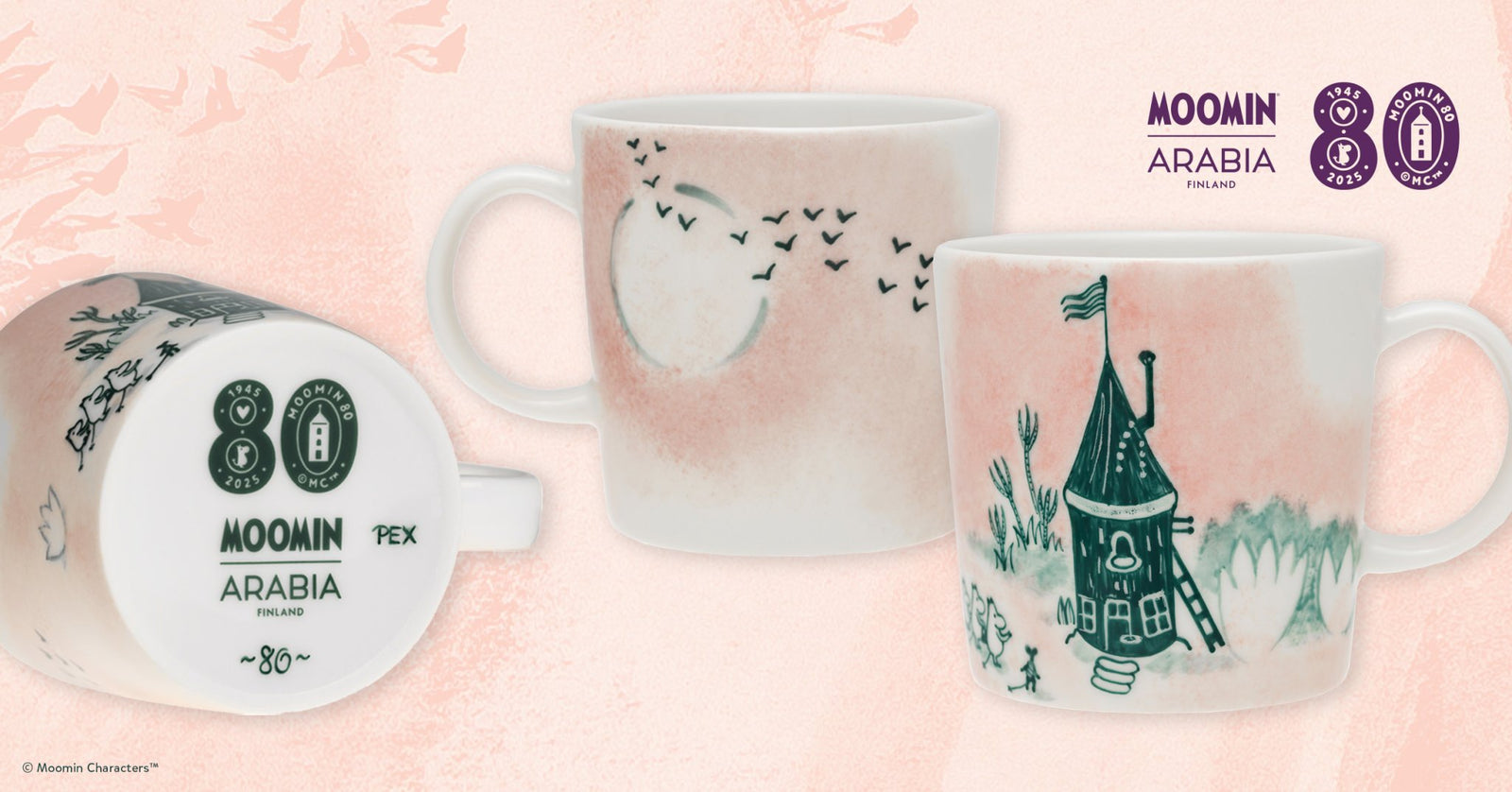 Moomin Arabia świętuje 80. rocznicę Muminków z Home, rzadkim, ręcznie malowanym kubkiem