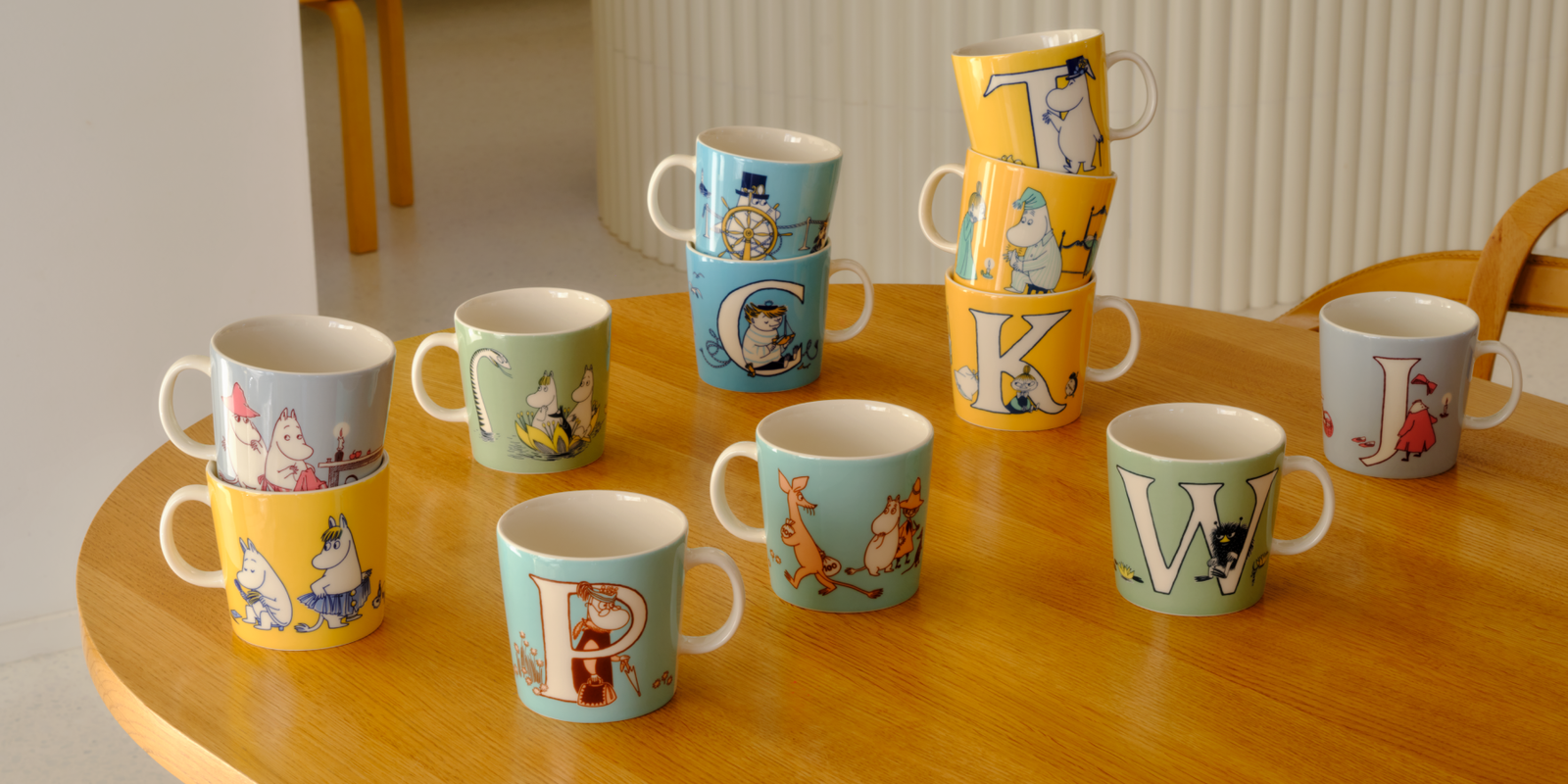 Nowe kubki z alfabetem Muminków - C, J, K, P, T oraz W