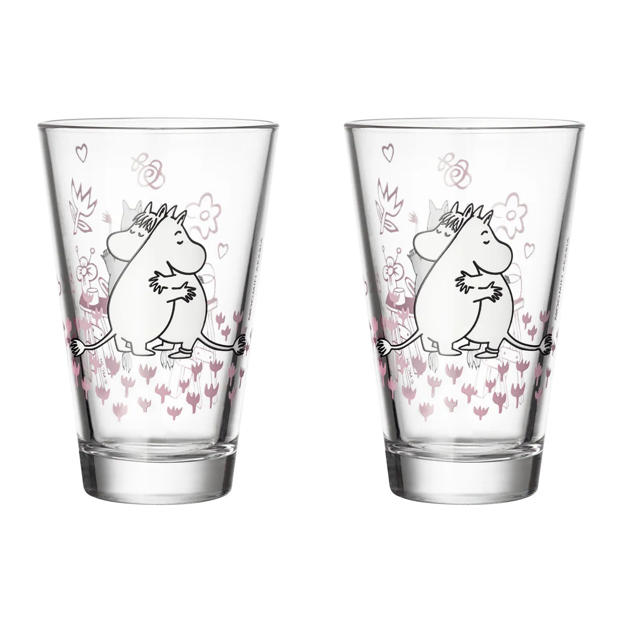 Zestaw 2 szt. szklanek 300ml Love - Moomin Arabia