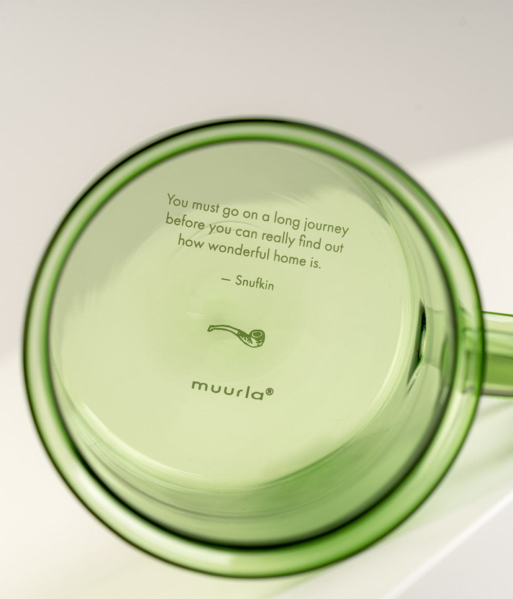 Szklaneczka Szklany kubek z Włóczykijem (zielony) Muminki 350ml Muurla