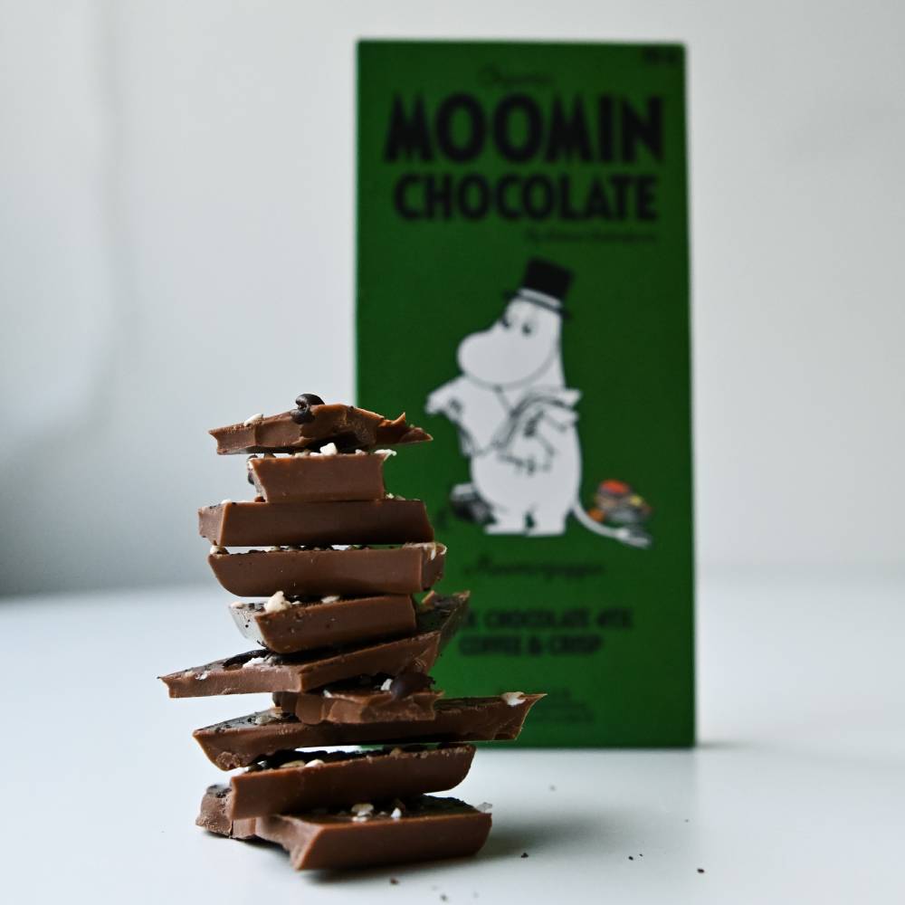 Czekolada Tata Muminka (mleczna czekolada, kawa i chrupki) - Kalmar Chokladfabrik