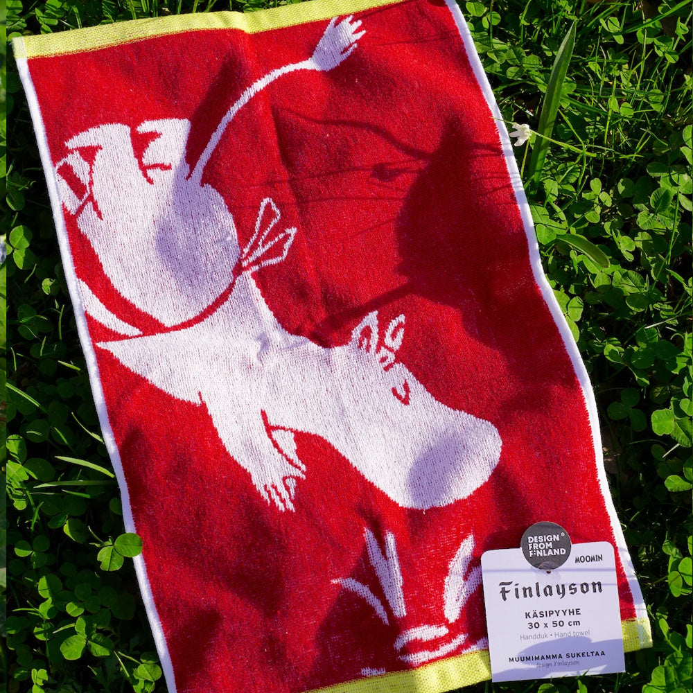 Ręcznik Mama Muminka nurkuje 30x50 (czerwony) Finlayson