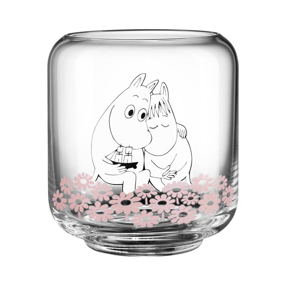 Szklany wazon / świecznik Muminki Na Zawsze Razem Walentynki Muurla