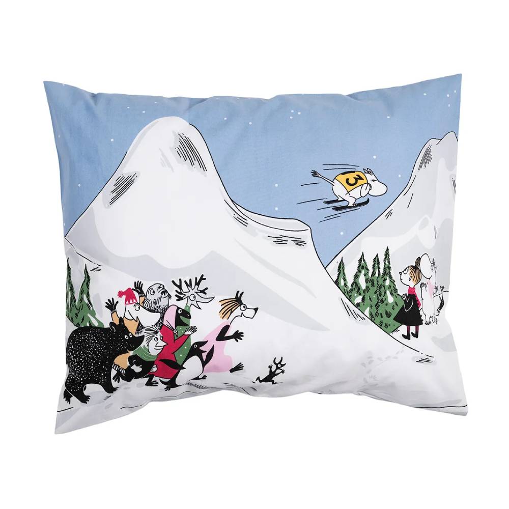 Poszewka Muminki Ski Jumping 50x60 cm - Moomin Arabia