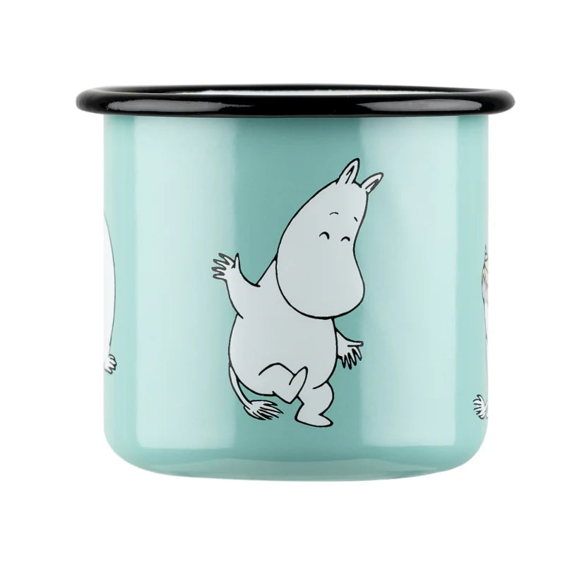 Zestaw herbata Moomin Green Tea Raspberry 100g Teministeriet i kubek emaliowany 370ml Muminek Muurla