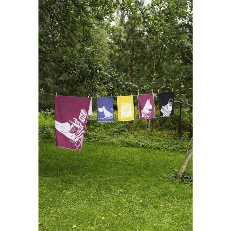 Ręcznik Tata Muminka 70x140 (czarny) Finlayson