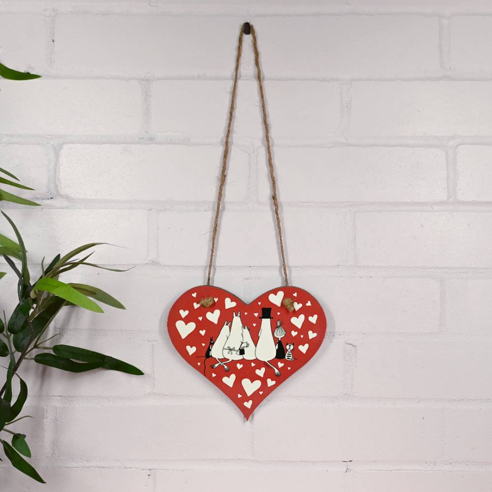 Drewniana zawieszka na drzwi Love Family - The Official Moomin Shop