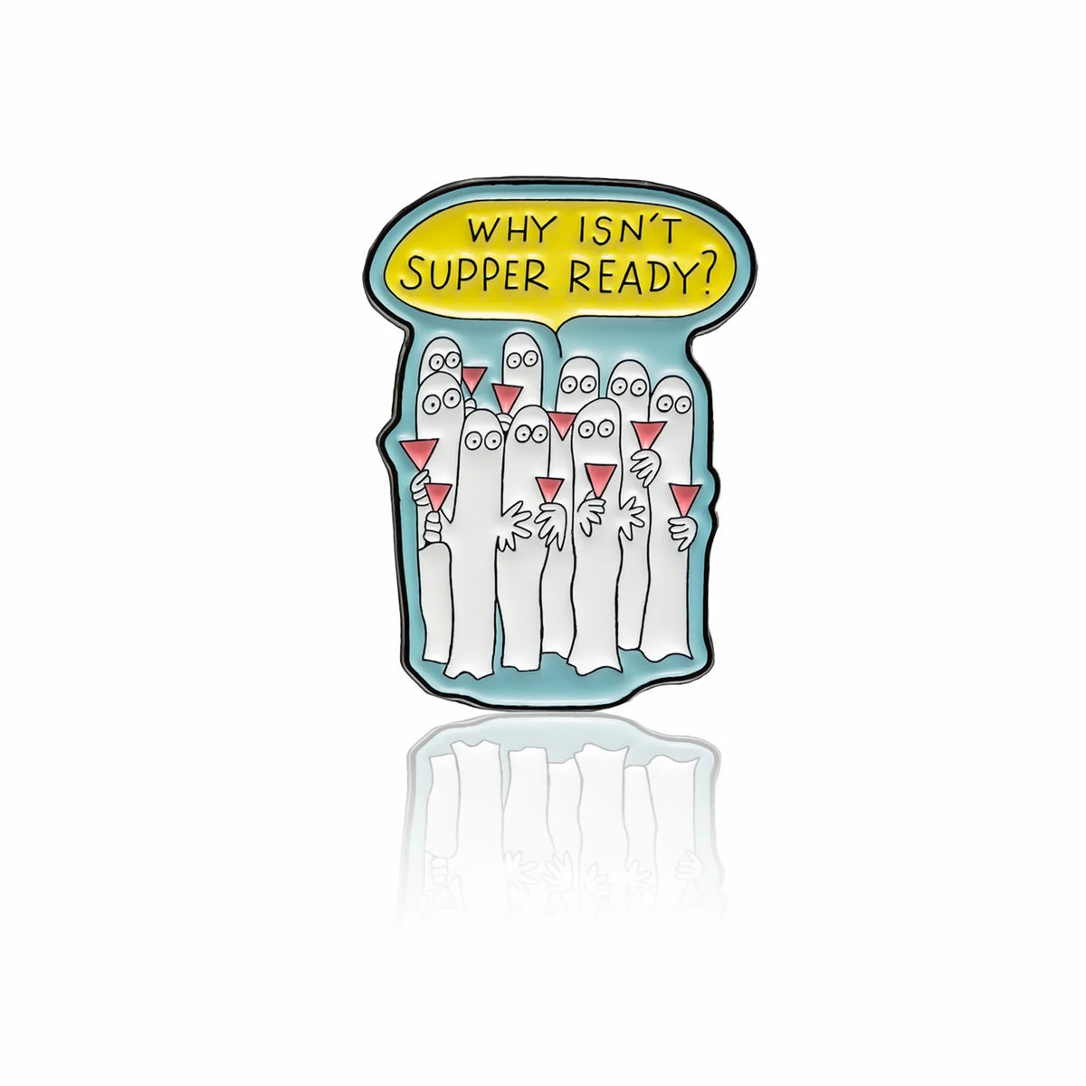 Przypinka Pin Hatifnatowie &quot;Why isn&#39;t supper ready?&quot; (metal) Muminki