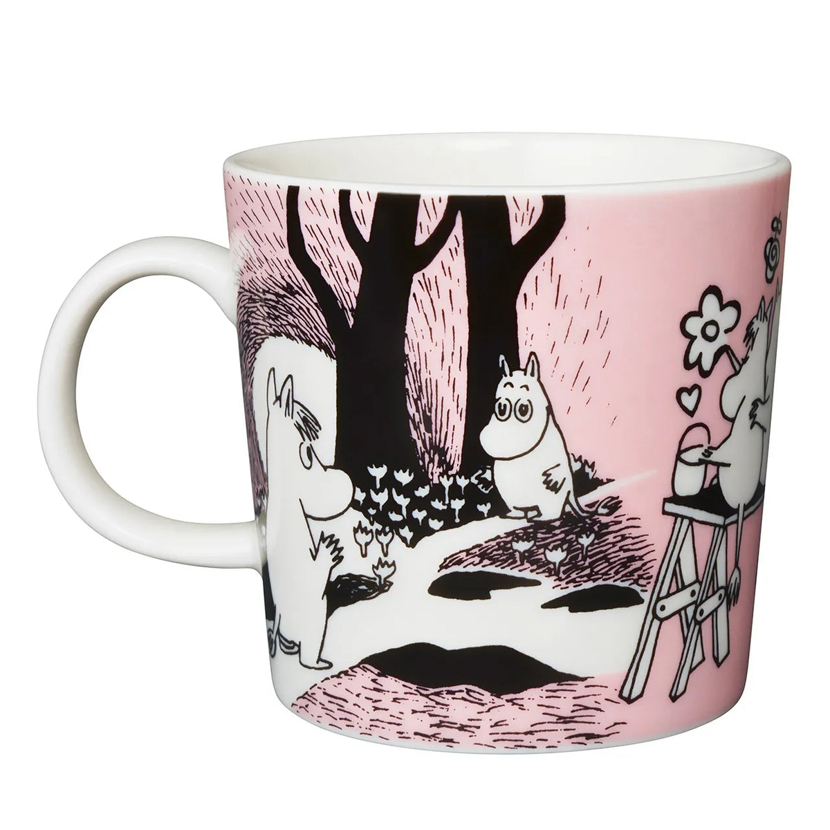 Zestaw ręczników 70x140cm i kubków 300ml Muminki Love - Moomin Arabia