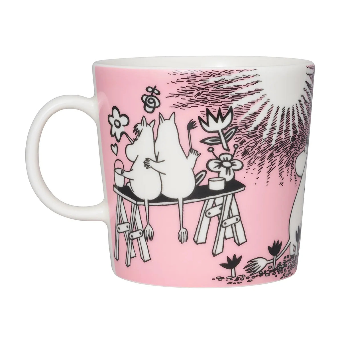 Zestaw 2 szt. kubków porcelanowych 400ml Peace &amp; Love - Moomin Arabia