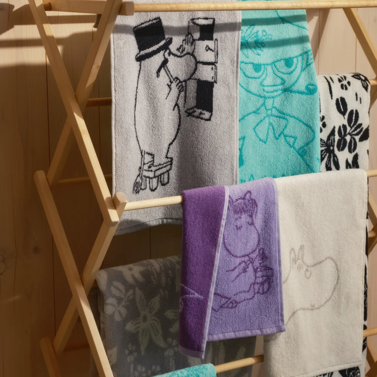 Ręcznik Tata Muminka 50x70cm GOTS (szary) Arabia Finland