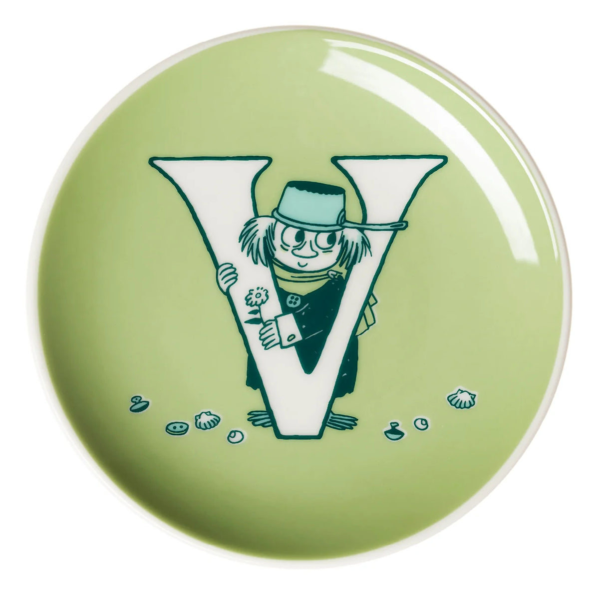 Talerz ABC Muminki "V" 10,5cm