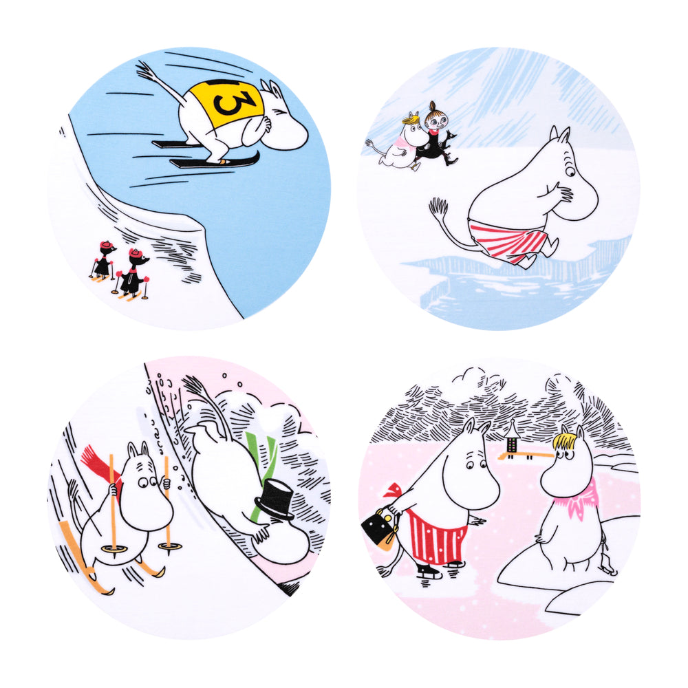 Zestaw 4 szt. podkładek Zima 2025 Ice swimming - Moomin Arabia