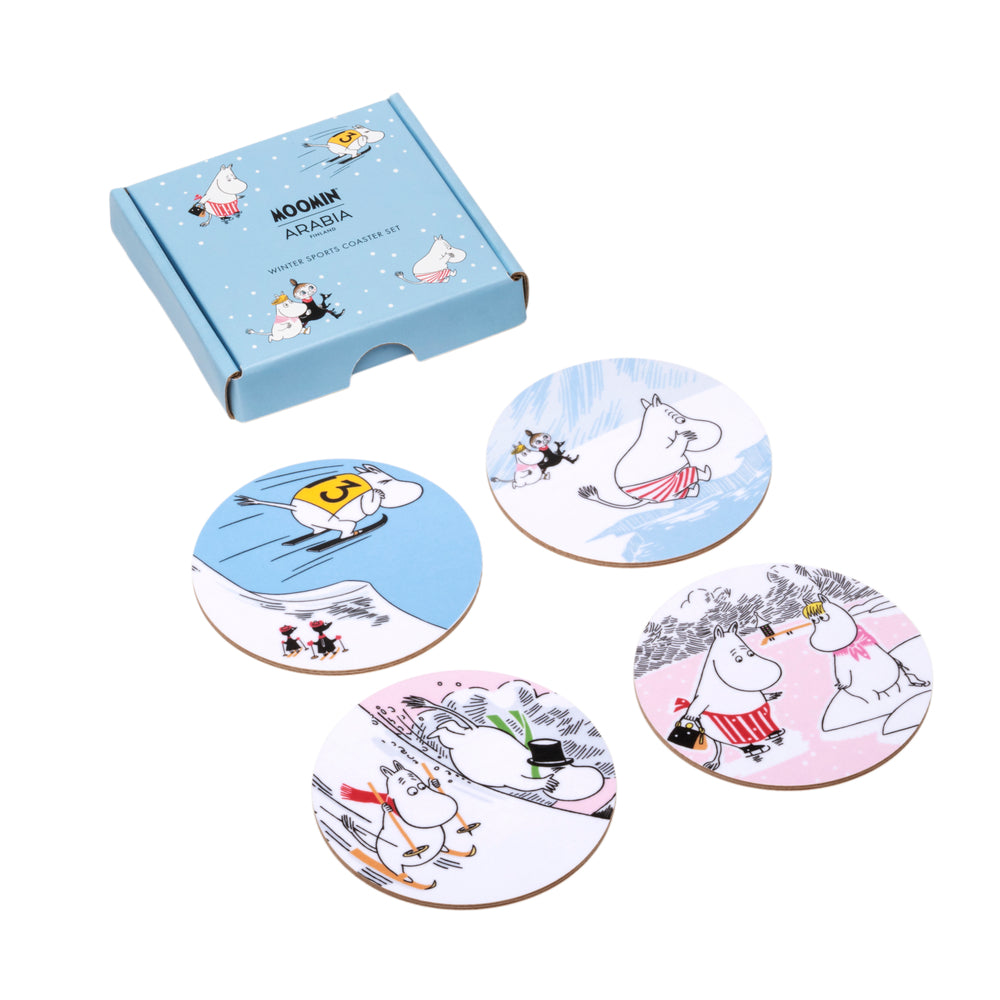 Zestaw 4 szt. podkładek Zima 2025 Ice swimming - Moomin Arabia