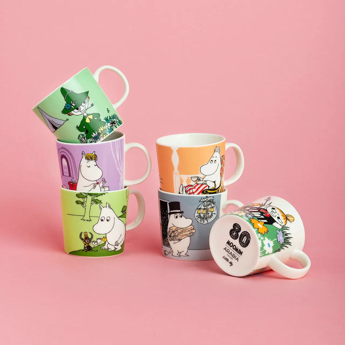 Zestaw 2 kubków porcelanowych 300ml Migotka i Muminek 80-lecie Moomin Arabia