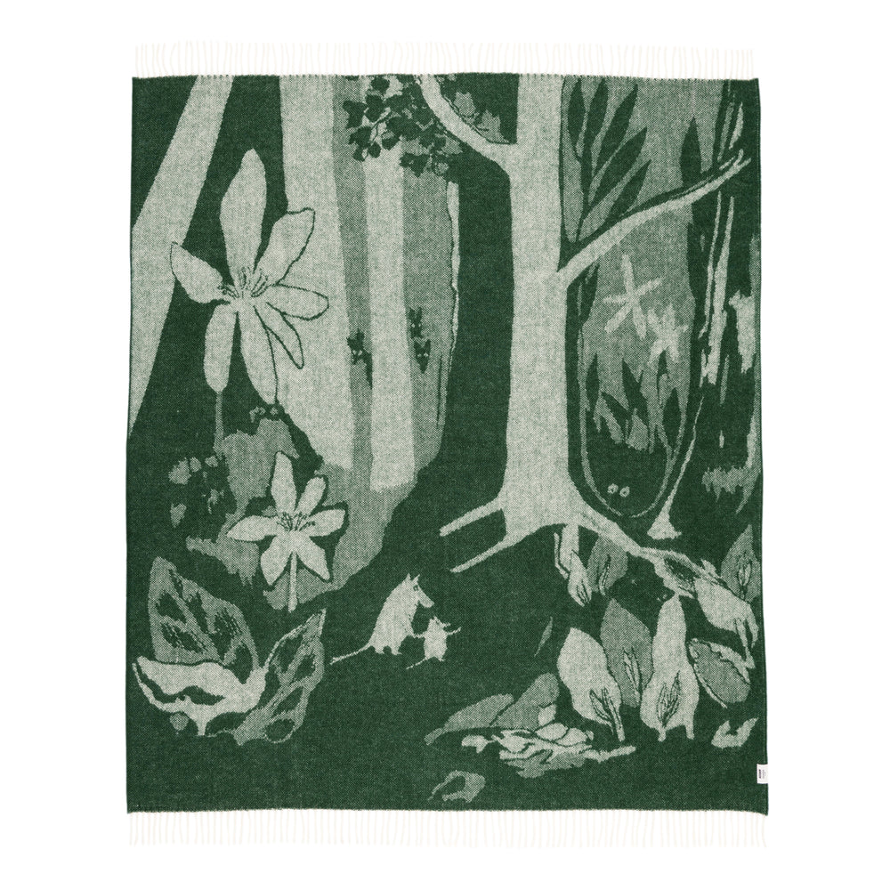 Koc wełniany Muminki 170x130cm (zielony) Moomin Arabia