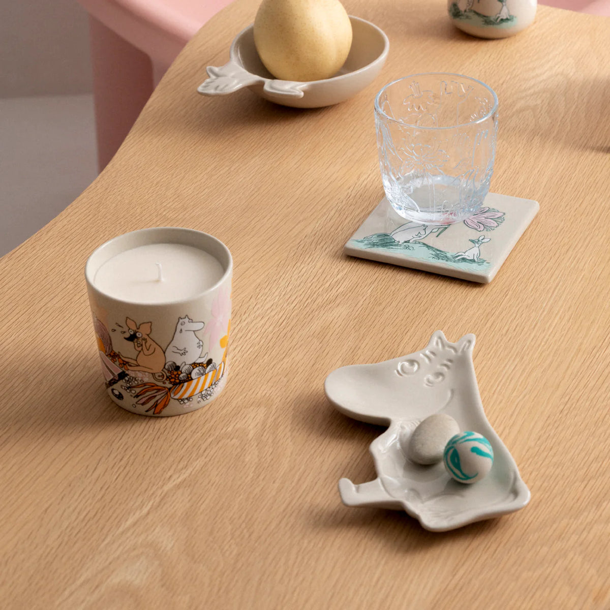 Świeca w ceramice "Muminki i duża powódź" - Moomin Arabia