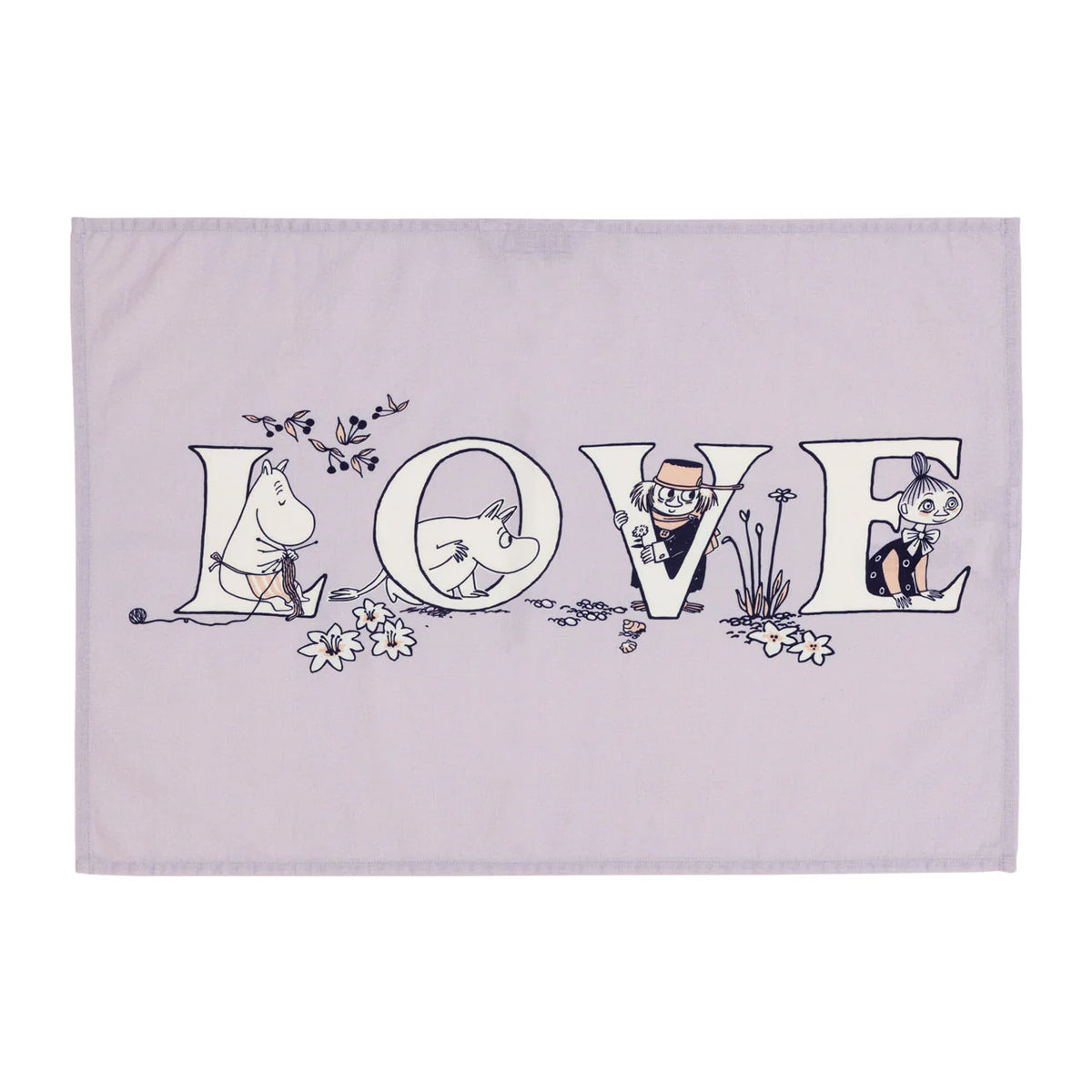 Ręcznik kuchenny 2 szt. LOVE x ABC 50x70 cm Muminki