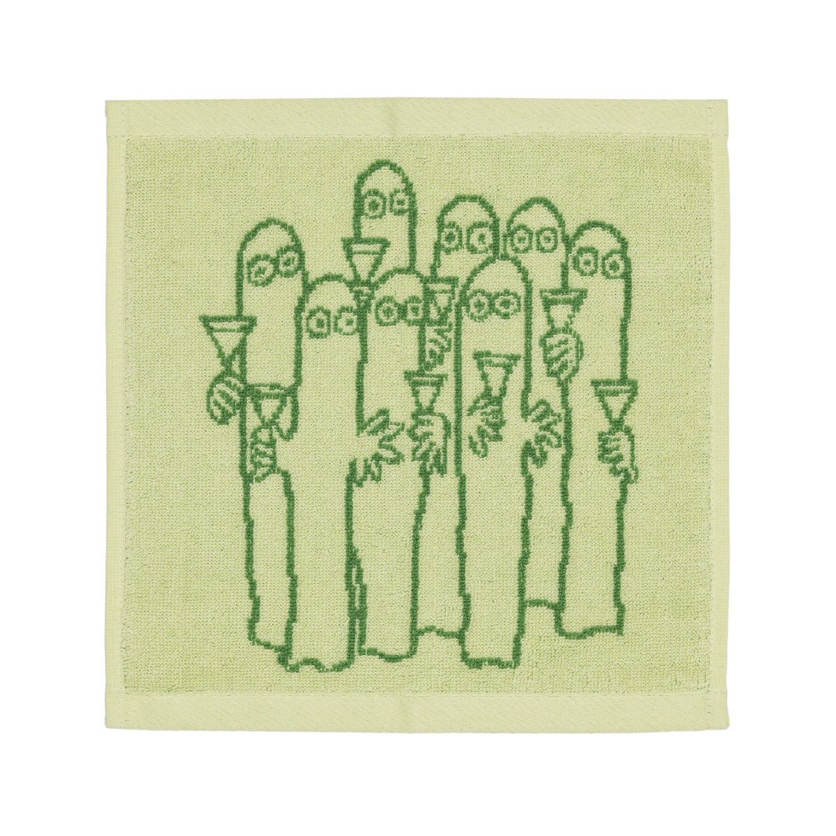 Ręcznik Hatifnatowie 25x25cm (zielony) GOTS - Moomin Arabia