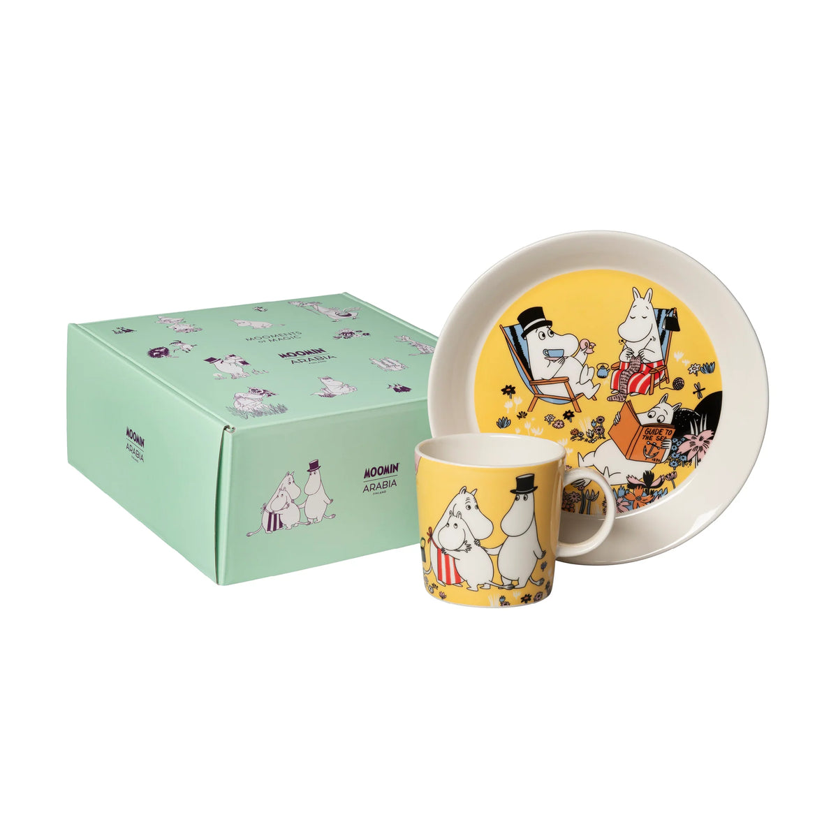 Zestaw porcelanowy Family Time (talerz + kubek) Moomin Arabia