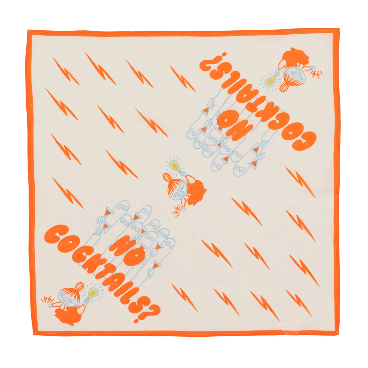 Bandana 55x55cm Hatifnatowie Party Queue Moomin Arabia