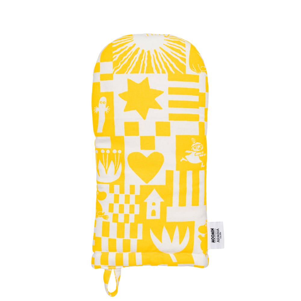 Rękawica kuchenna Muminki Garden Party 15x34cm (żółta) - Moomin Arabia