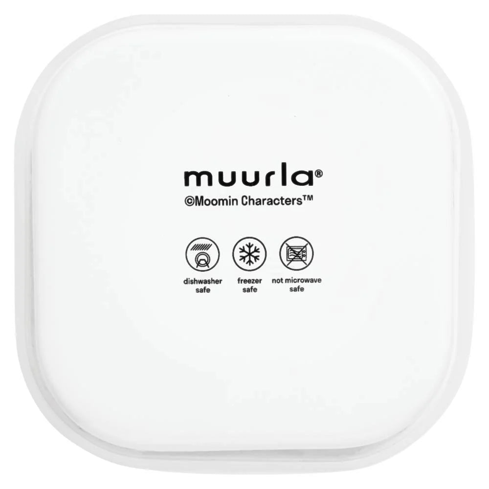 Emaliowany pojemnik z pokrywką 1l Muminek i Migotka Jabłka Muurla