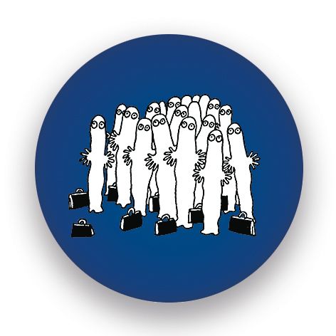 Magnes na lodówkę 32mm Hatifnatowie Putinki