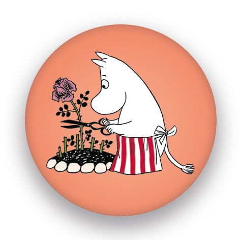 Magnes na lodówkę 32mm Mama Muminka w ogrodzie Putinki