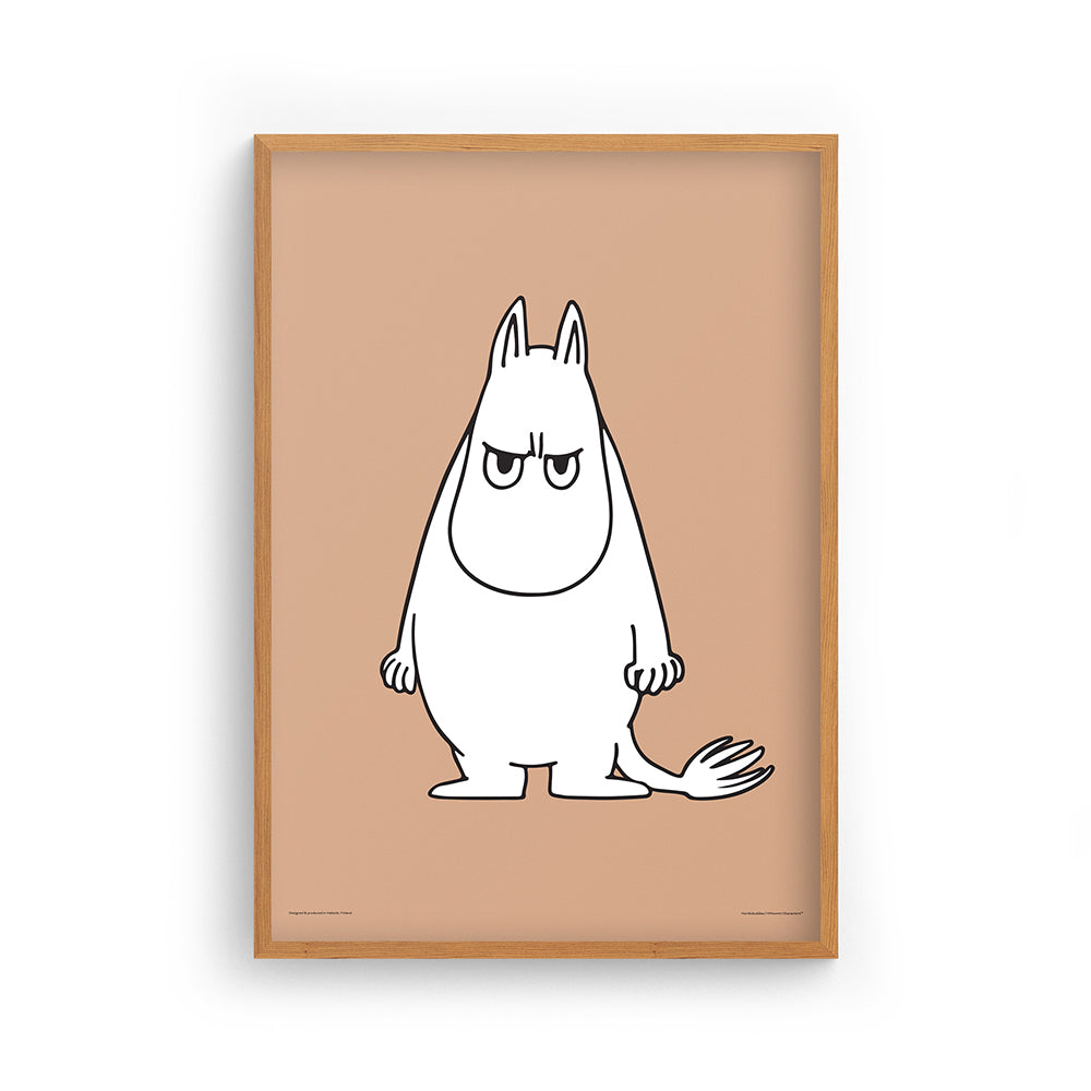 Plakat Niezadowolony Muminek 50x70cm - beżowy Nordicbuddies