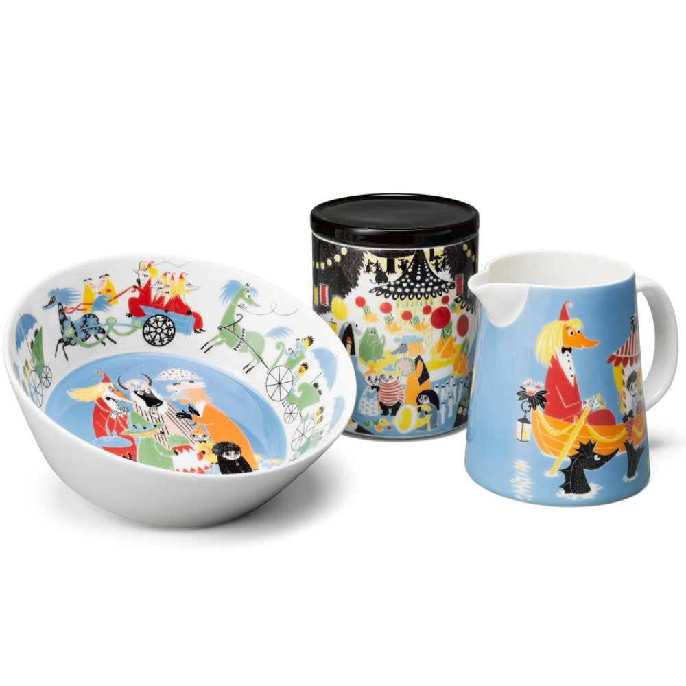Zestaw porcelanowy (misa, dzbanek, pojemnik) Friendship Moomin Arabia