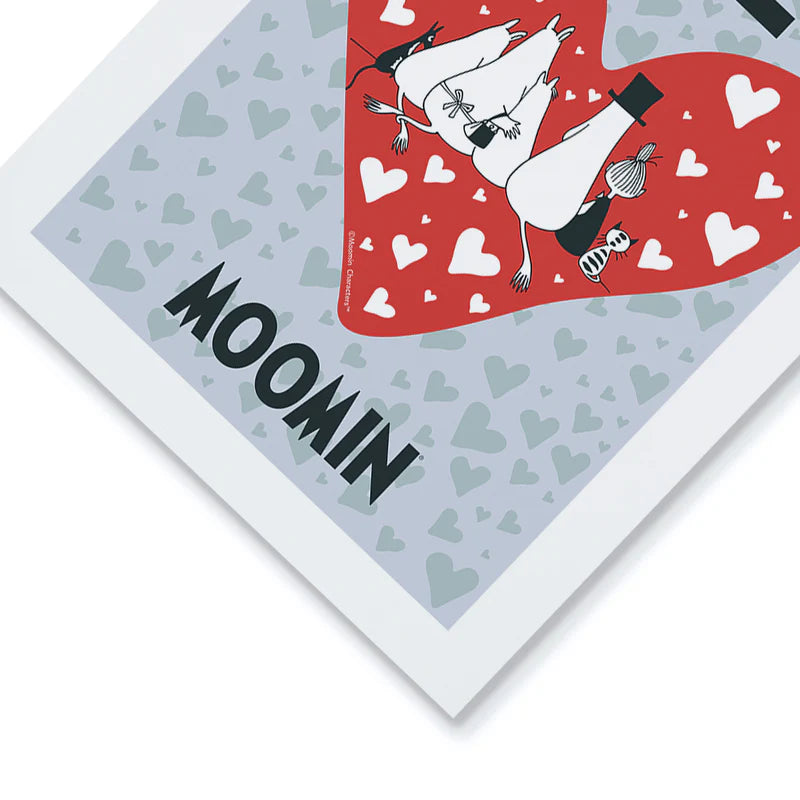 Plakat A3 Rodzina Muminków Love - The Official Moomin Shop