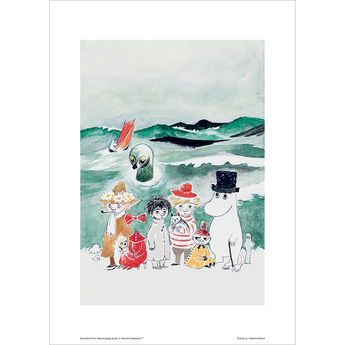 Plakat Muminki - Muminki i morze 24 x 30 cm Putinki