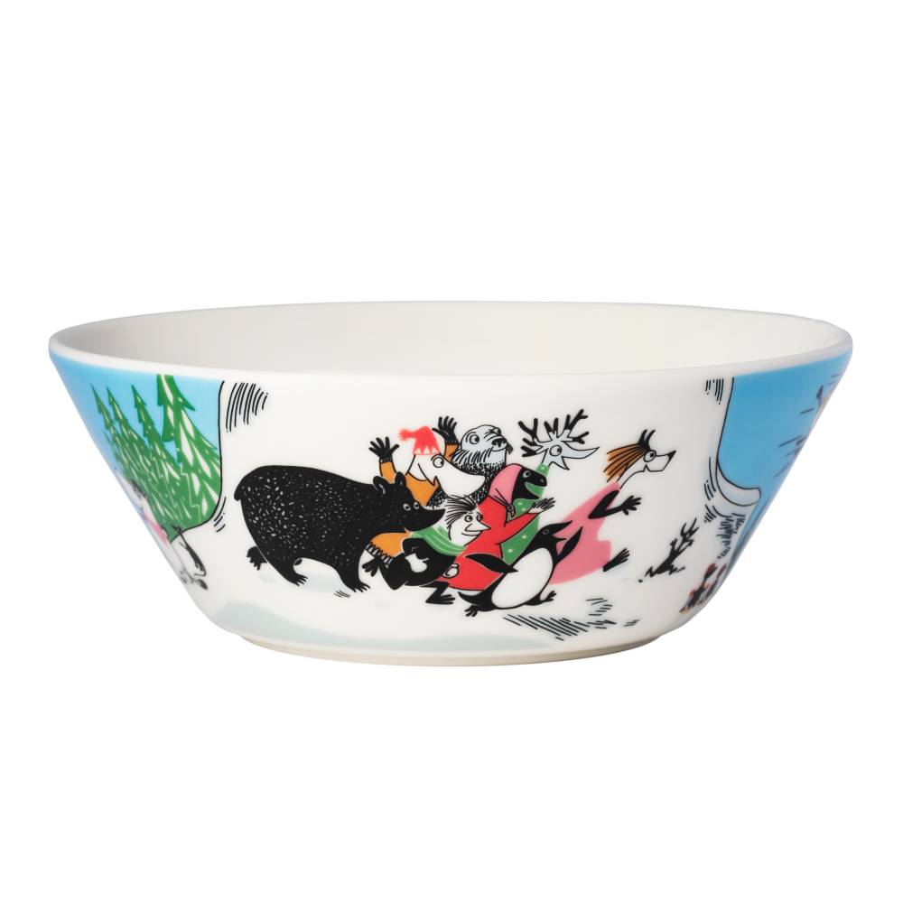 Miska porcelanowa 15cm Ski Jumping Zima 2024 - Moomin Arabia