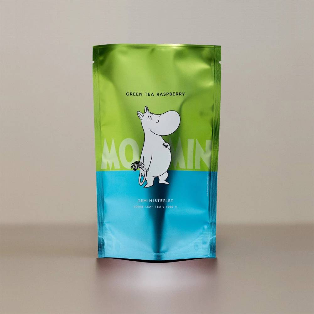 Herbata Moomin Green Tea Raspberry 100g opakowanie uzupełniające refill pack