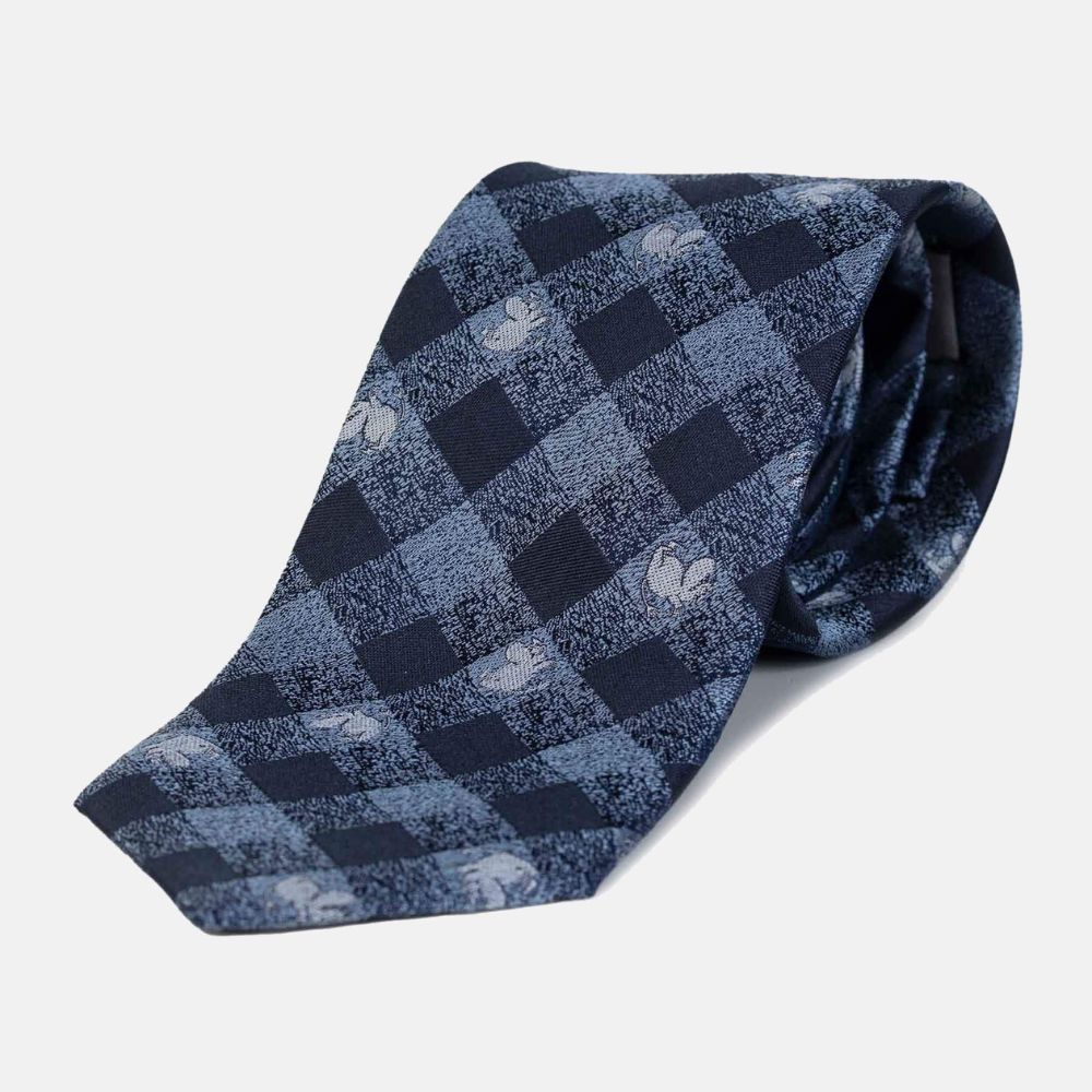 Jedwabny krawat (granatowy) Muminek Lasessor