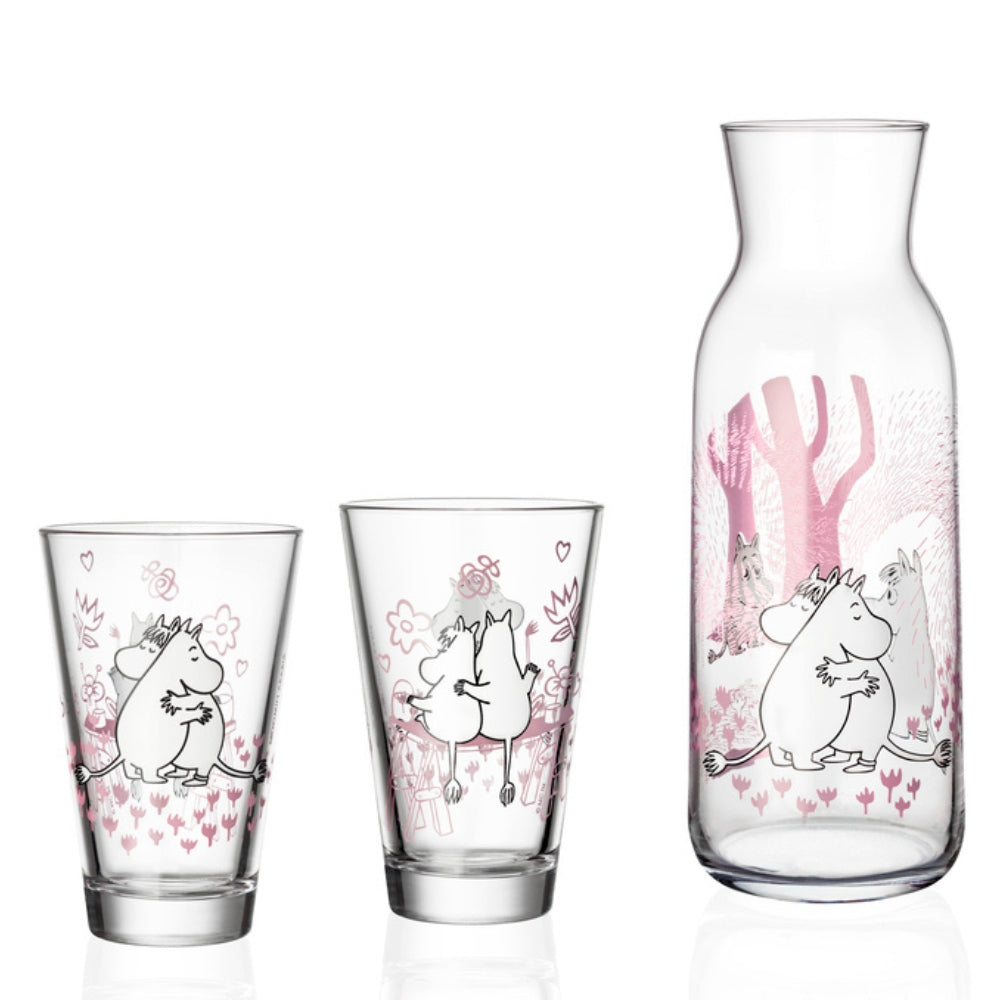 Zestaw 2 szt. szklanek z dzbankiem Muminki Love Moomin Arabia