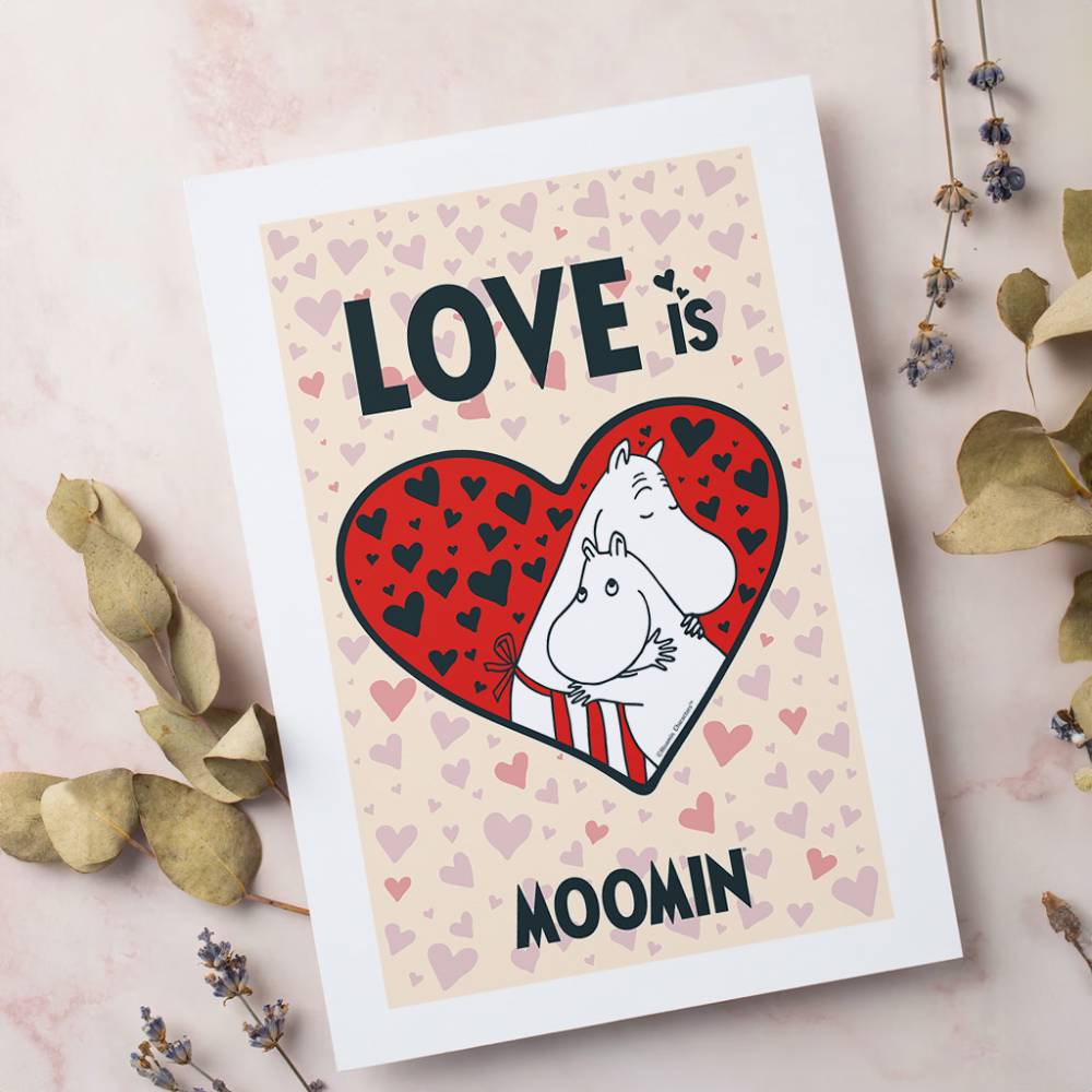 Plakat A4 Muminek i Mama Muminka- The Official Moomin Shop