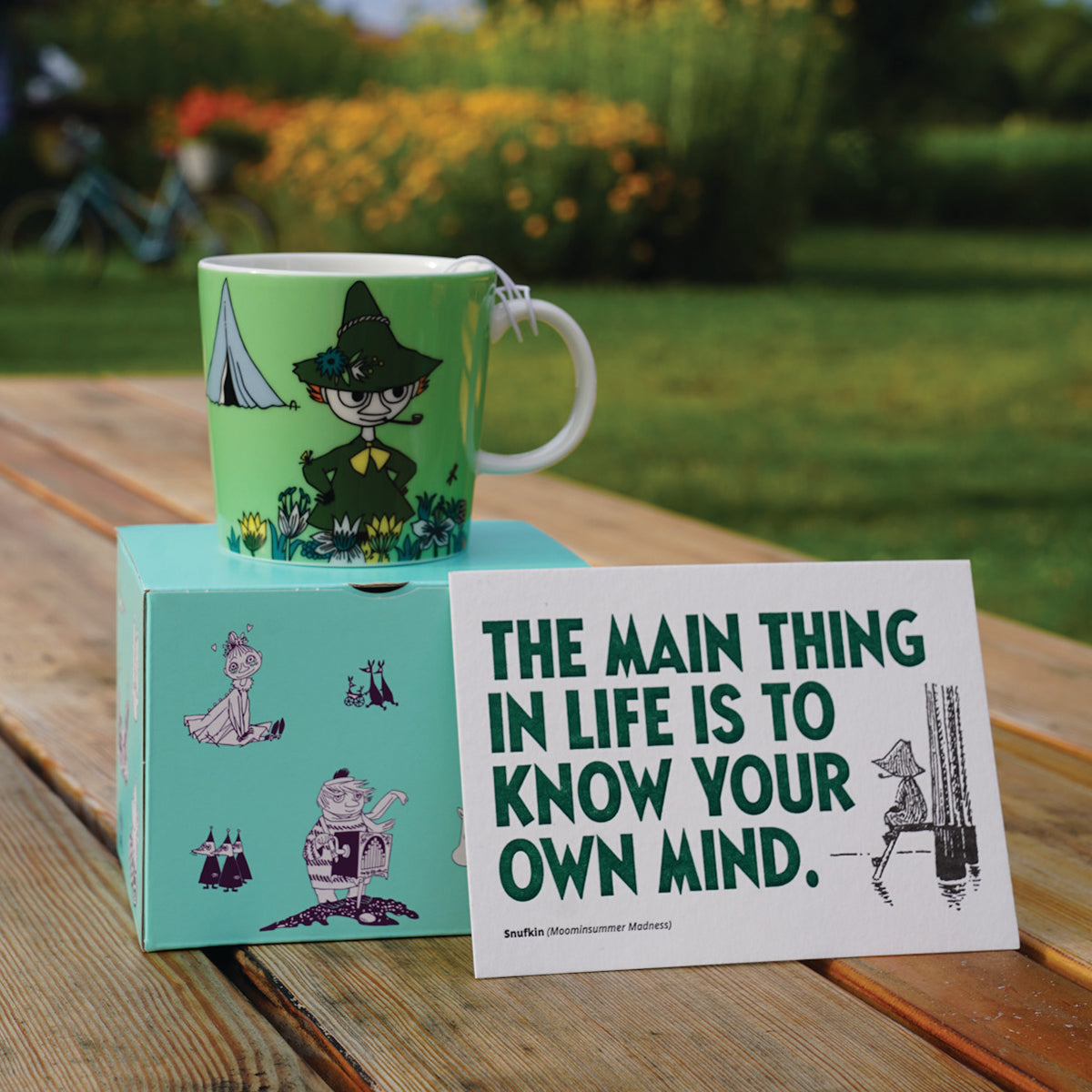 Zestaw 2-el. kubek porcelanowy 300ml Włóczykij Moomin Arabia + pocztówka Putinki