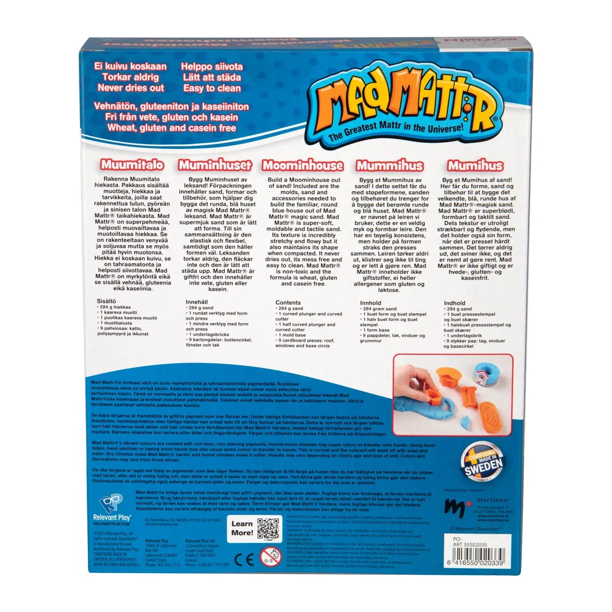 Zestaw kreatywny magiczny piasek Dom Muminków Martinex