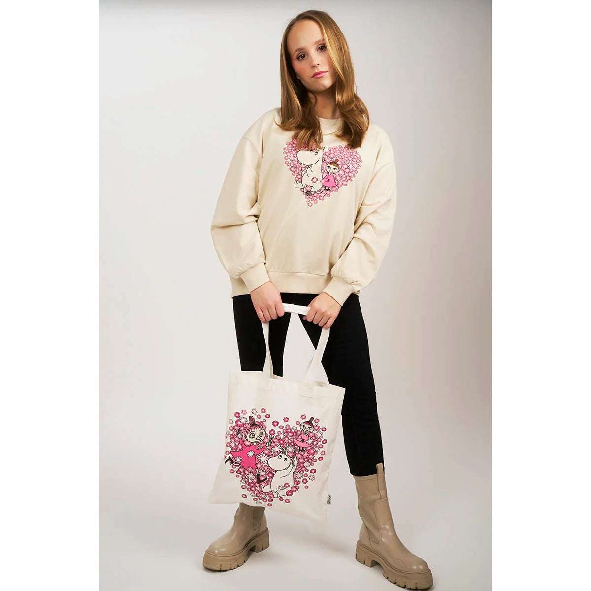 Torba bawełniana Przyjaciele Muminków (różowy) - Martinex