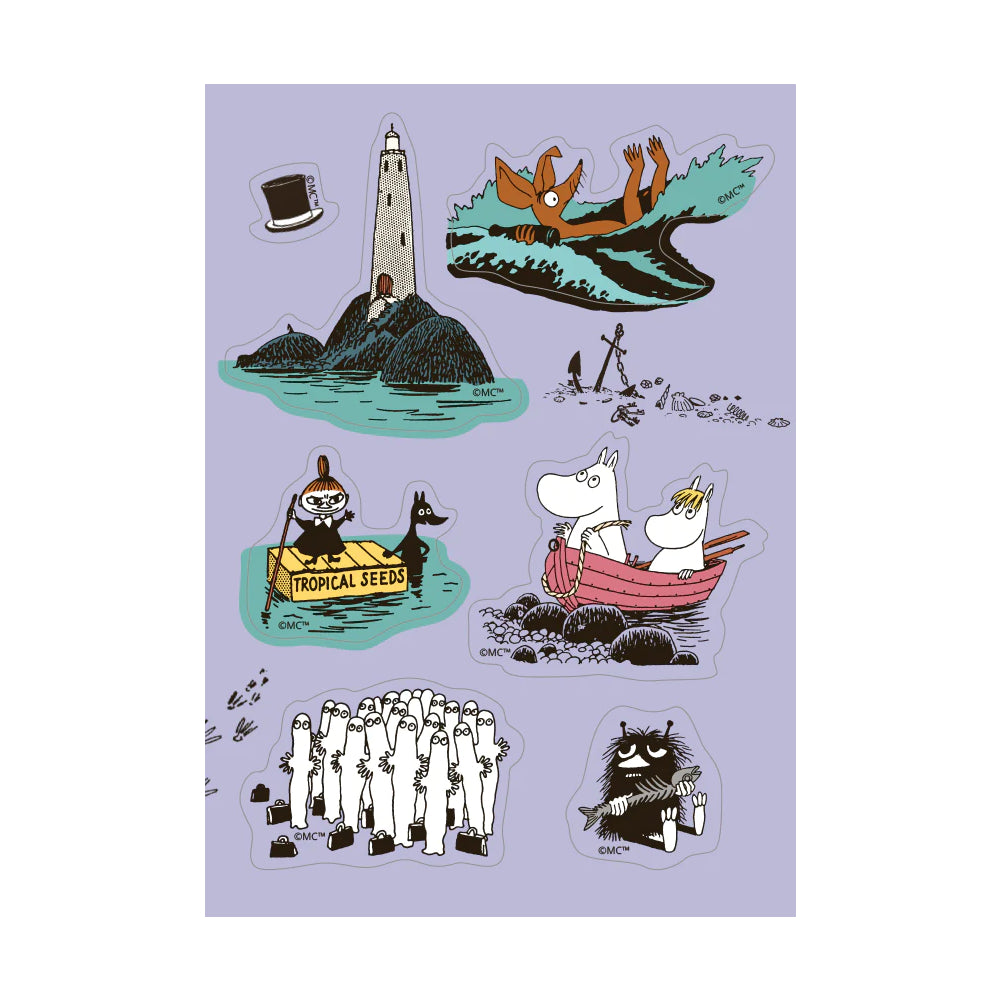 Muminki pocztówka z naklejkami Sea adventure Putinki