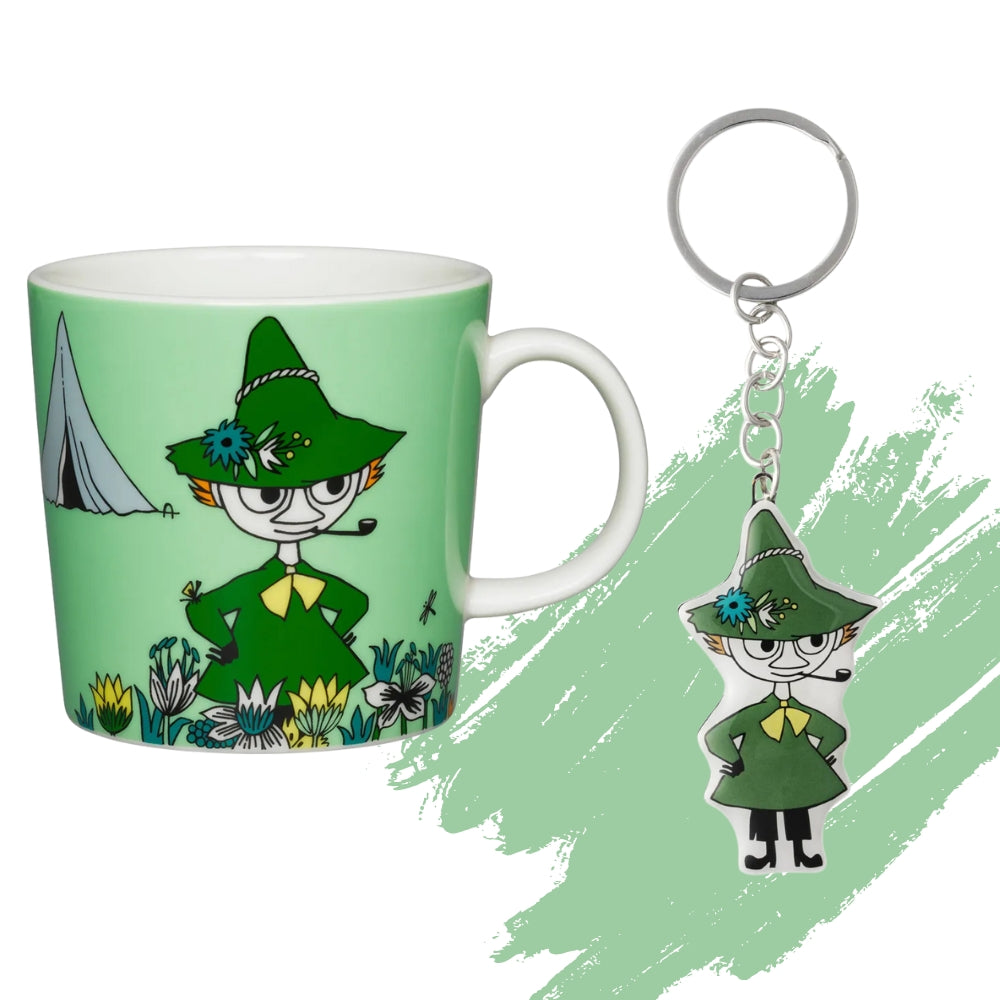 Zestaw 2 el. kubek porcelanowy 300ml i brelok Włóczykij - Moomin Arabia