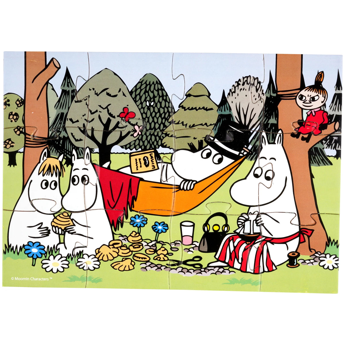 Zestaw 4 drewnianych układanek Muminki Barbo Toys