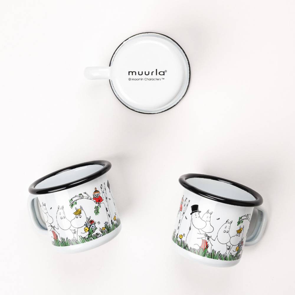 Kubek emaliowany 150ml Rodzina Muminków (biały) Muurla