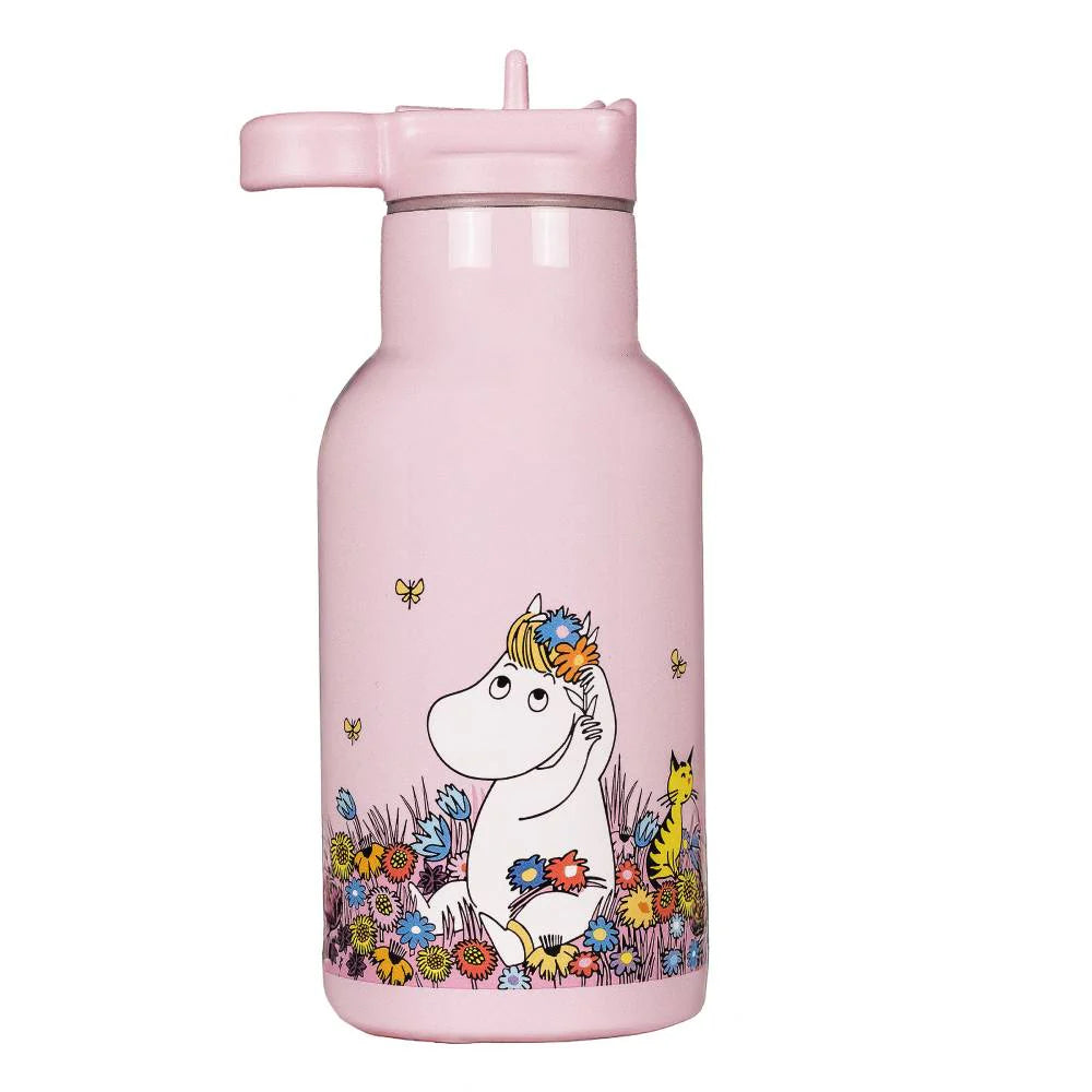 Butelka termiczna Muminki na łące (różowa) 340ml Rätt Start