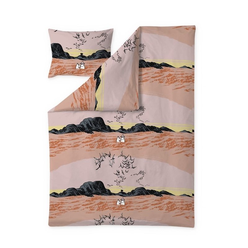 Pościel Muminki na wyspie 150x210/50x60 cm (pomarańczowy) Finlayson