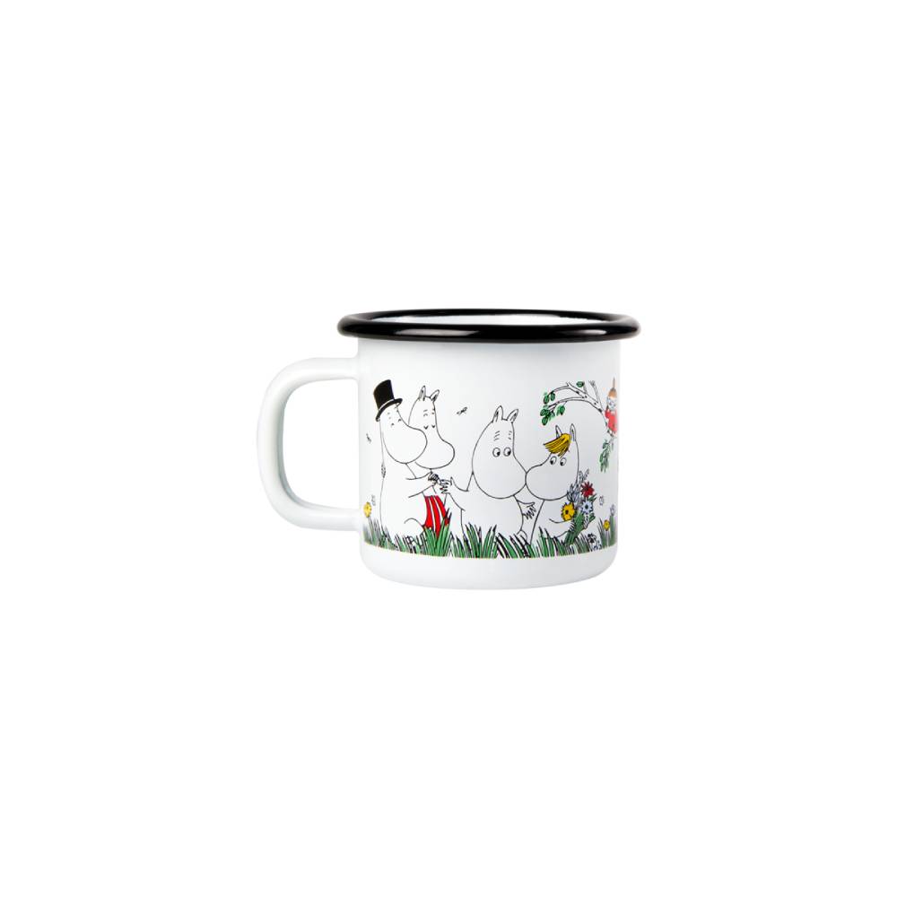 Kubek emaliowany 150ml Rodzina Muminków (biały) Muurla