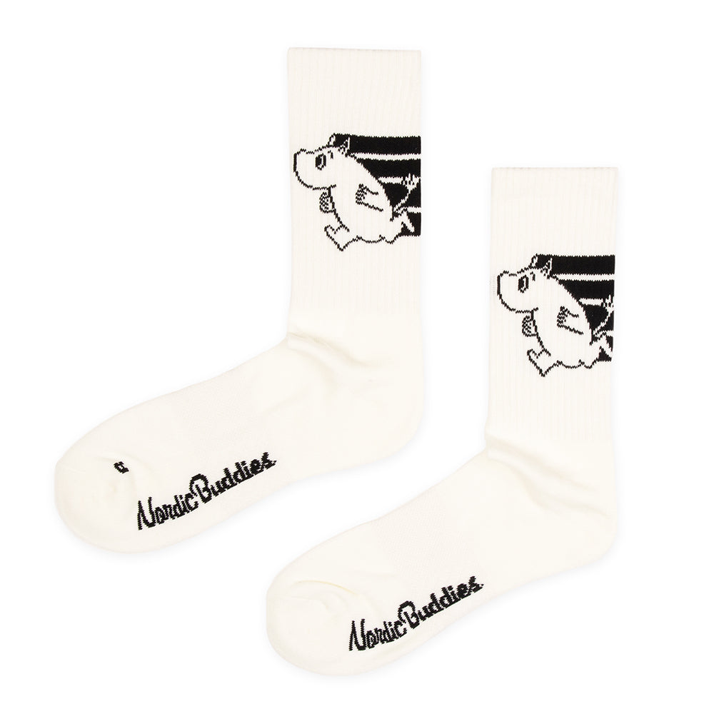 Skarpety Muminek Retro &#39;24 sport biało-czarne 40-45 NordicBuddies