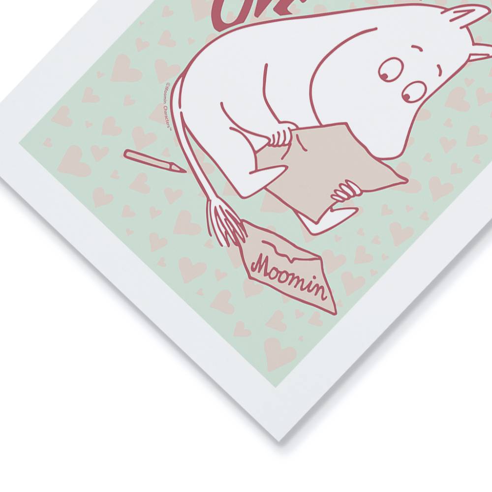Plakat A4 Muminek List Miłosny - The Official Moomin Shop